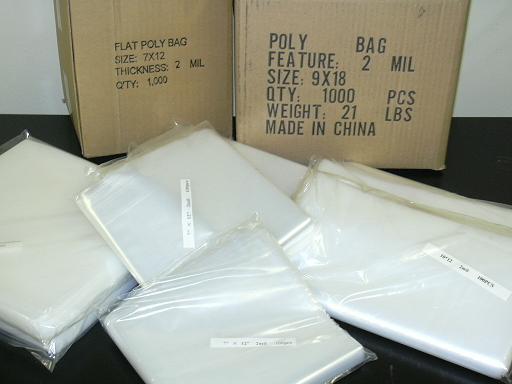 (image for) 9x18 2mil clear flat poly bag (1000pcs)