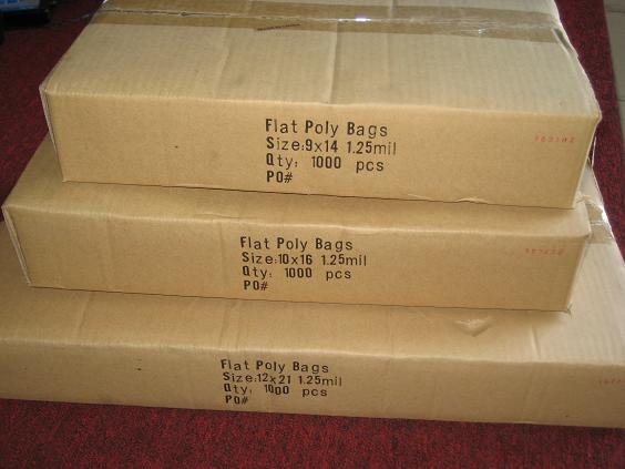 (image for) 12x21 1.25mil clear flat poly bag (1000pcs)