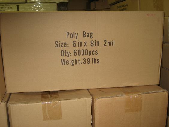 (image for) 6x8 2mil clear flat poly bag (1000pcs)
