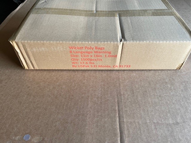 (image for) 11x16 1mil wicketed w/8 lang warning (1500pcs)