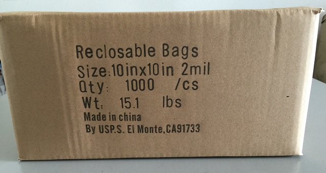 (image for) 10x10 2mil clear reclosable bag (1000pcs)